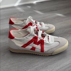 Sam Edelman Red and White Sneakers